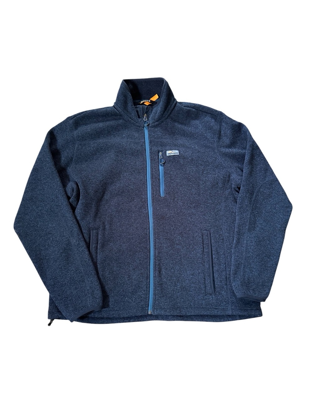 Orvis Fleece Jacket Men’s XL Blue Full Zip Outdoor Hiking Sweater Fleece
